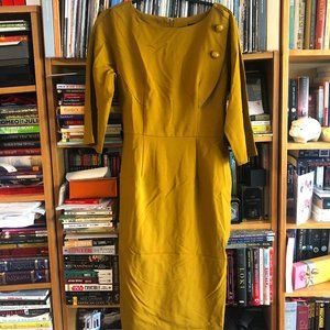 NWT Grace and Glam Mustard pencil dress Size XL